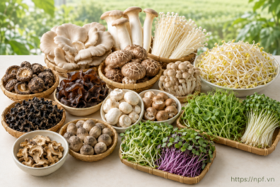 Nấm và rau mầm