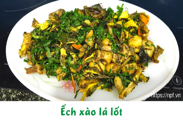 Ếch xào lá lốt