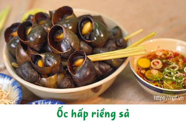 Ốc hấp riềng sả Ốc hấp riềng sả