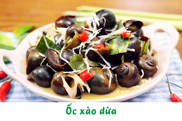 Ốc xào dừa