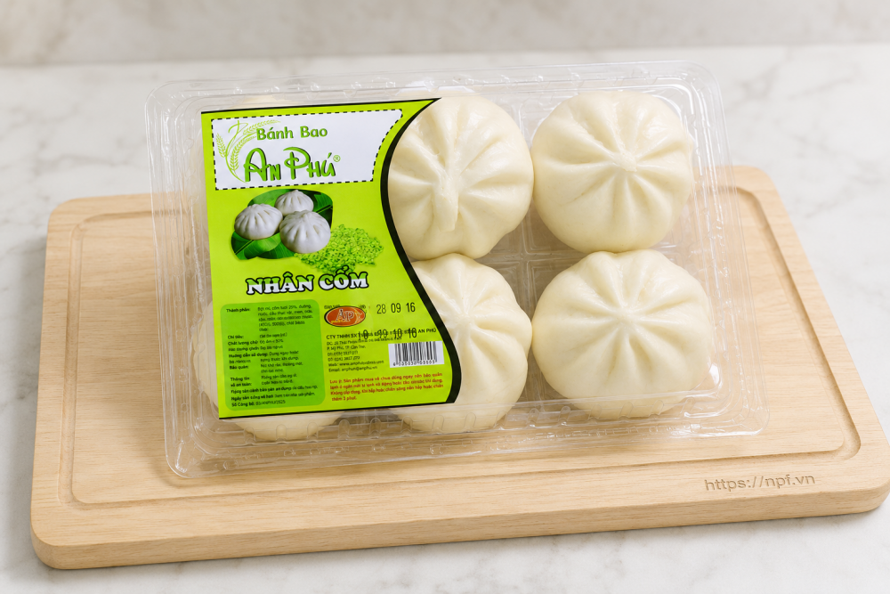 Bánh bao chay nhân cốm An Phú