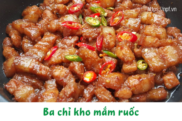 Ba chỉ kho mắm ruốc