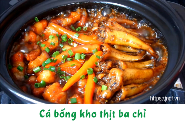 Cá bống kho thịt ba chỉ