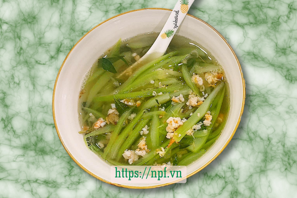 Canh bầu nấu tôm