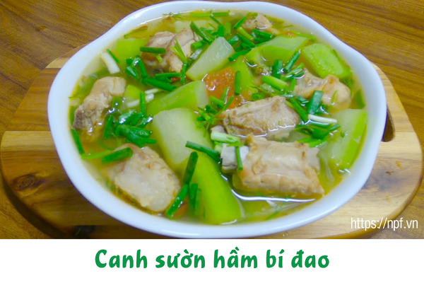 Canh sườn hầm bí đao