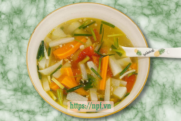 Canh su hào thịt băm