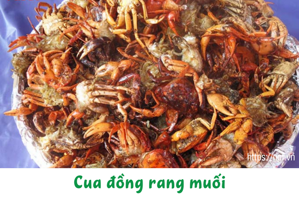 Cua đồng rang muối