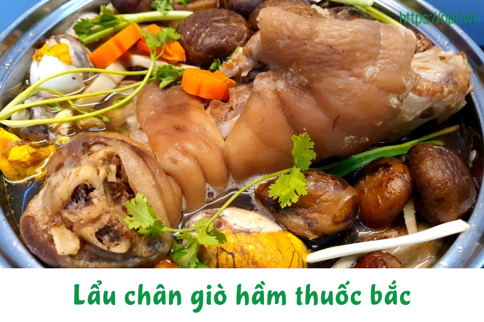 Lẩu chân giò hầm thuốc bắc