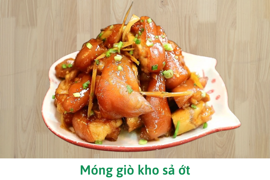 Móng giò kho sả ớt