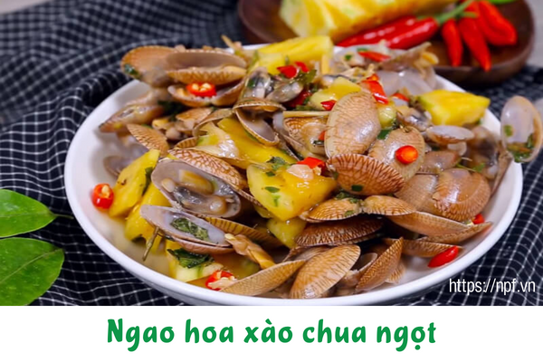 Ngao hoa xào chua ngọt