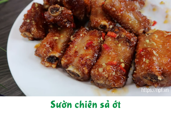 Sườn chiên sả ớt