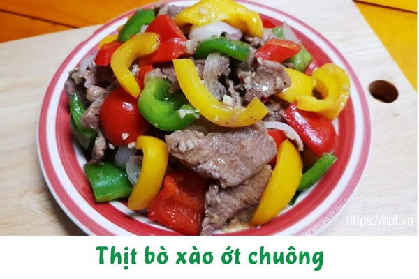 Thịt bò xào ớt chuông