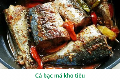 Cá bạc má kho tiêu