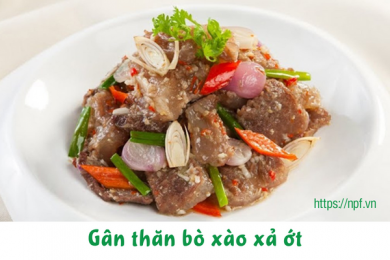 Gân thăn bò xào xả ớt