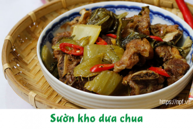 Sườn kho dưa chua