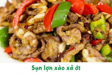 Sụn lợn xào xả ớt