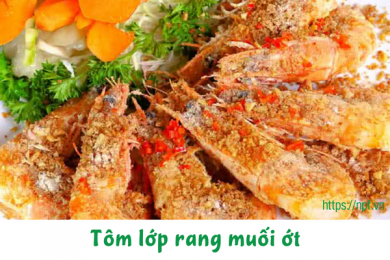 Tôm lớp rang muối ớt