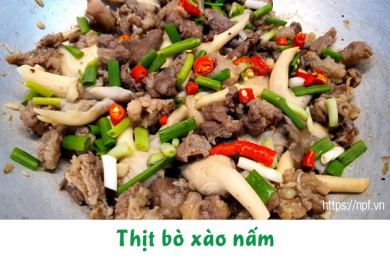 Thịt bò xào nấm