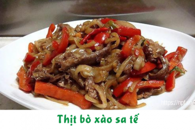 Thịt bò xào sa tế