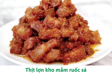 Thịt lợn kho mắm ruốc sả